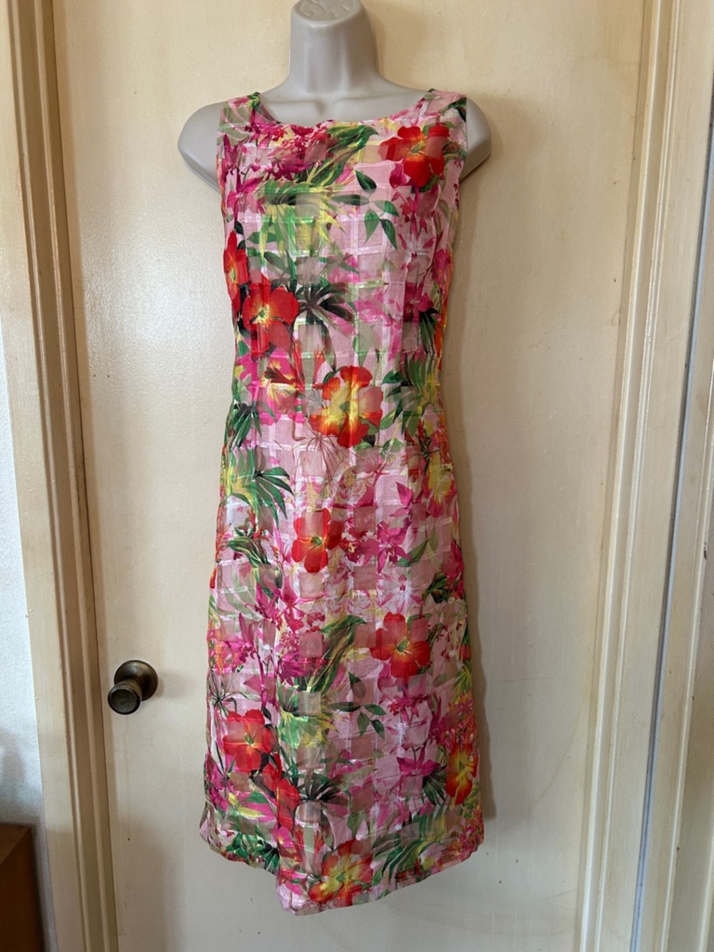JM Studio by John Meyer Floral Pink Midi Dress size 10